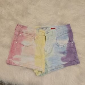 Celebrity Pink Pastel Tie-Dye Jean Shorts